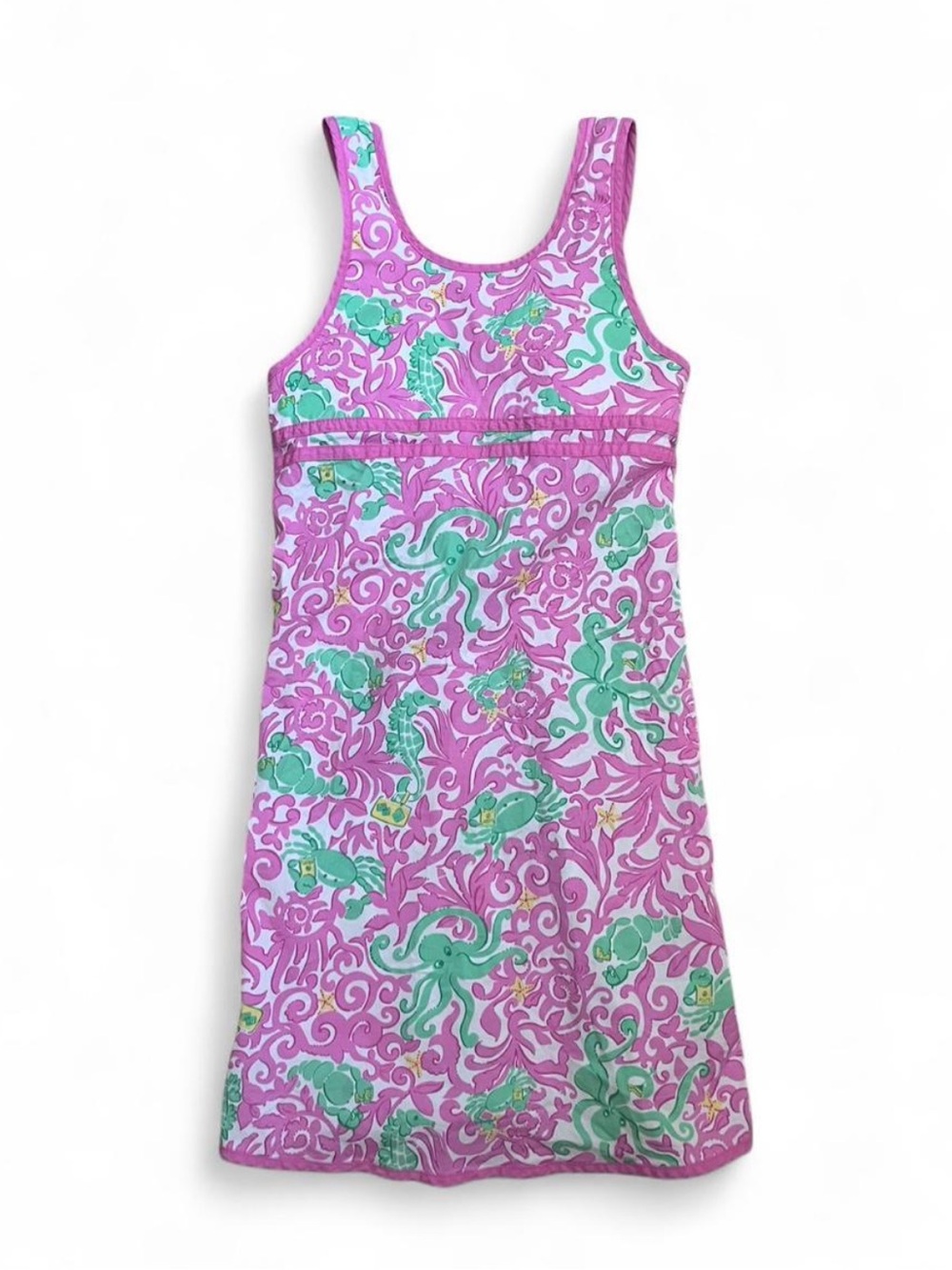 Lilly Pulitzer Girls Shift Dress Size 8 Heading South Octopus Crab Novelty Fun